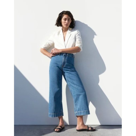 everlane wide leg crop jean